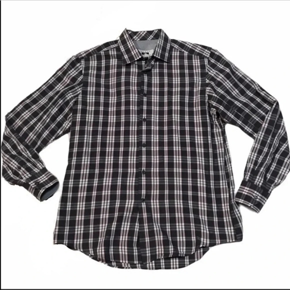 Joseph Abboud Black Long Sleeve Shirt Size Medium - Picture 5 of 7